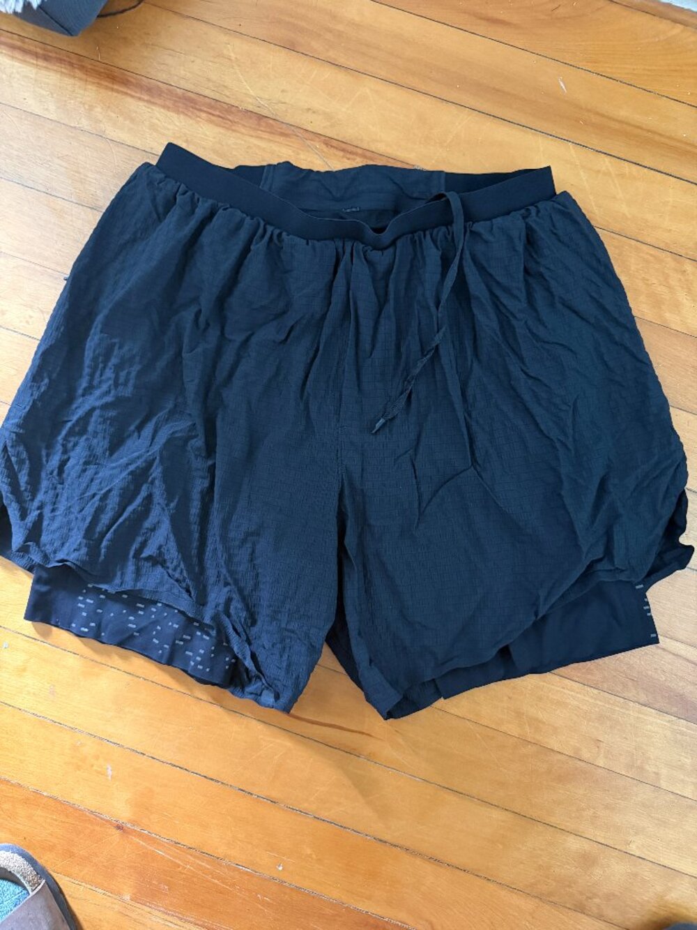 Lululemon T.H.E. Short 7" | Men's Medium | Black | Built-In Liner